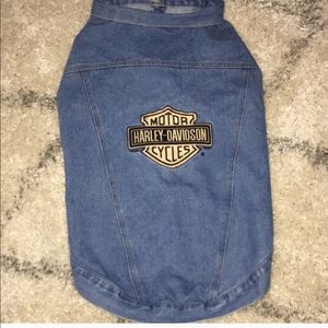SOLD Denim Harley Davidson dog jacket/vests. XL